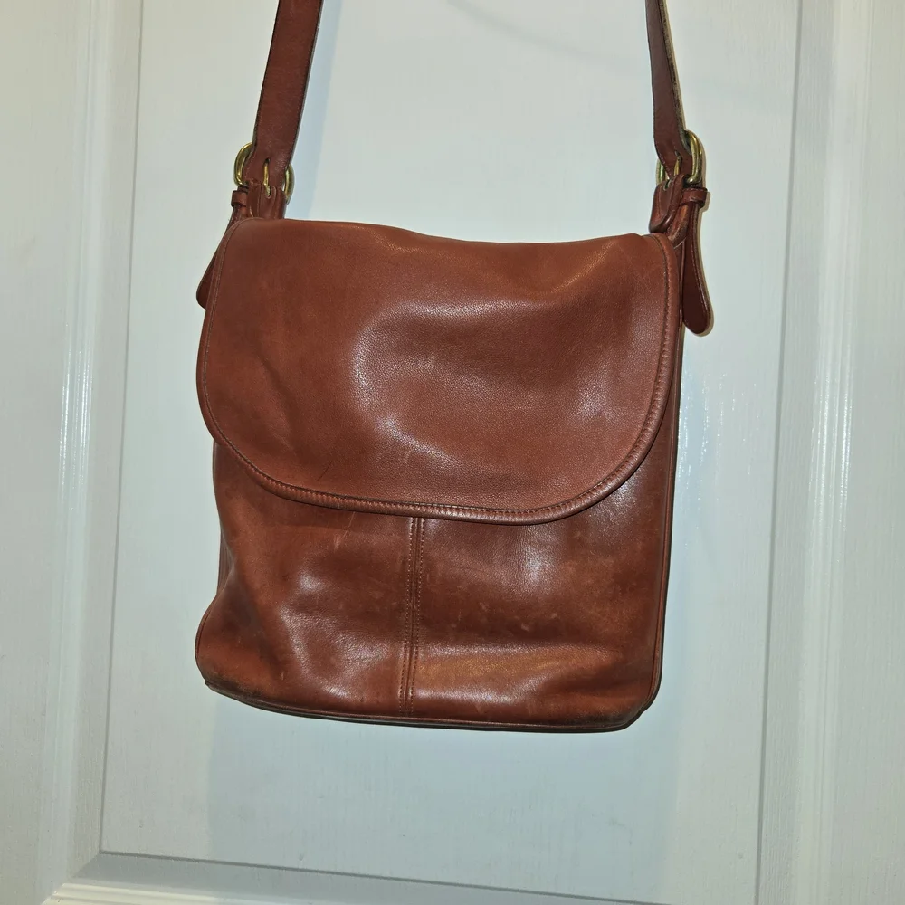 Coach Brown Leather Crossbody Bag - Picture 1 of 9